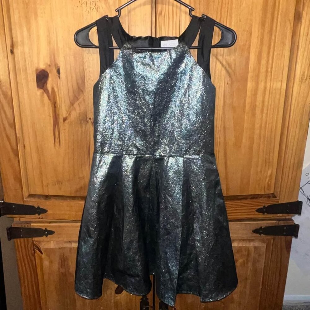 Beautiful Shimmering Black & Metallic Dress - Size 14 - Children’s Place
